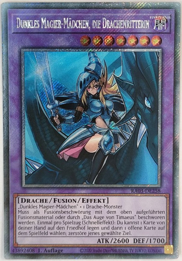 Dunkles Magier-Mädchen, die Drachenritterin - Platinum Secret Rare
