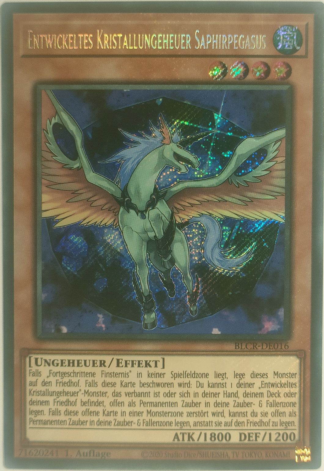 Entwickeltes Kristallungeheuer Saphirpegasus - Secret Rare