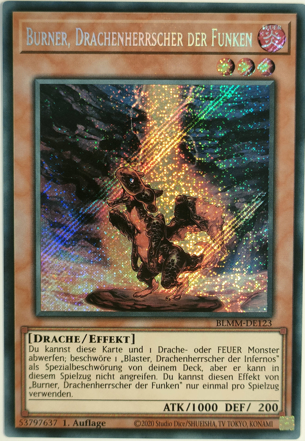 Burner, Drachenherrscher der Funken - Secret Rare