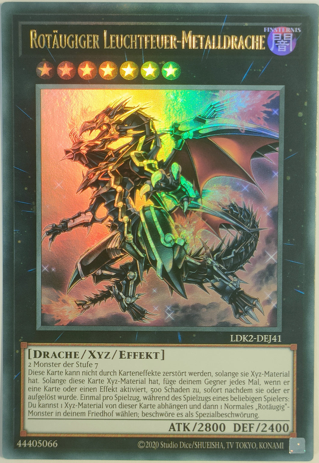 Rotäugiger Leuchtfeuer-Metalldrache - Ultra Rare