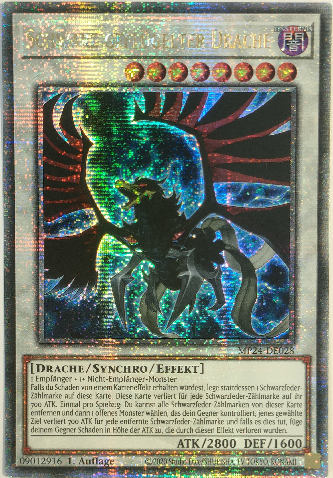 Schwarz geflügelter Drache - 25th Secret Rare