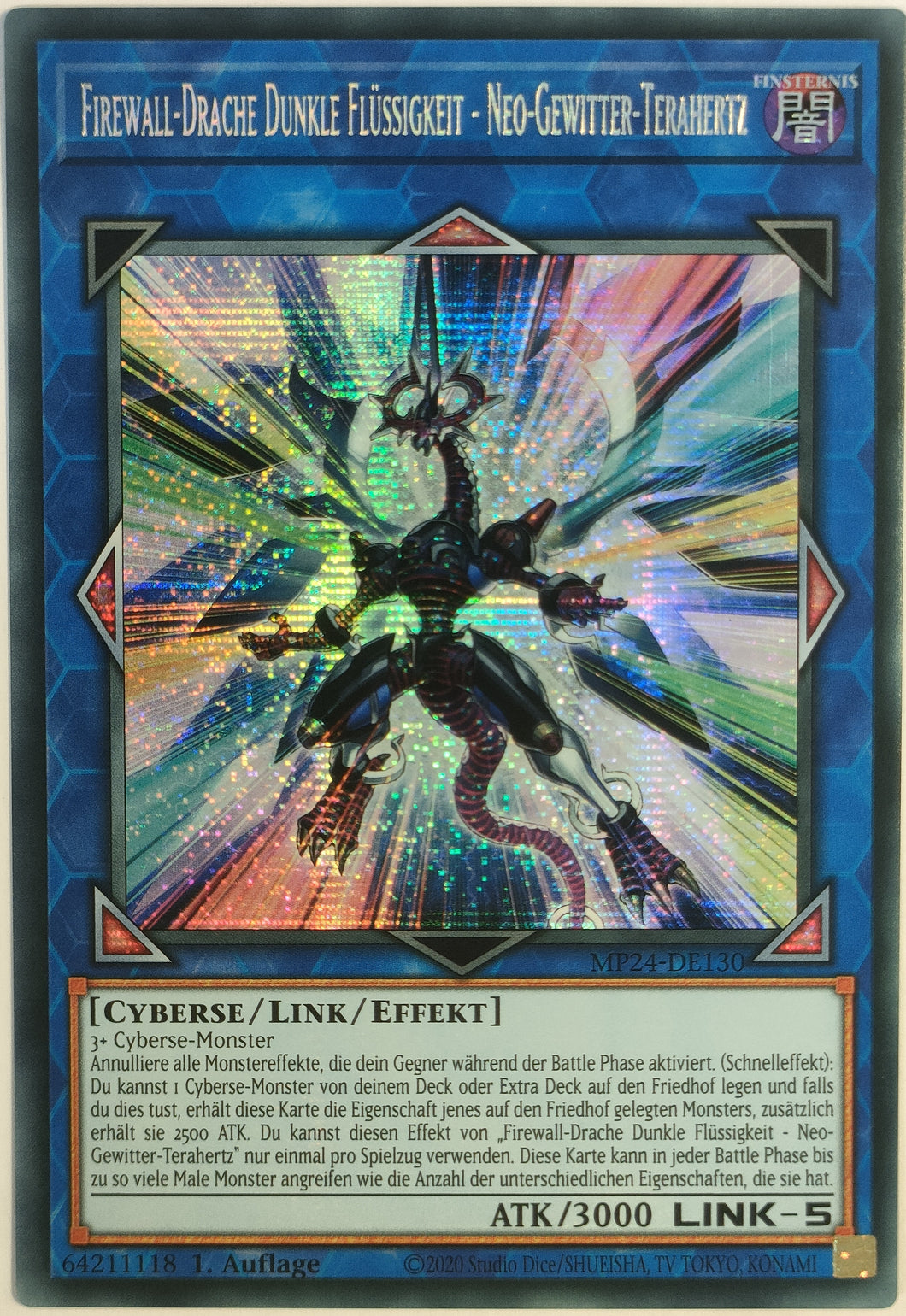 Firewall-Drache dunkle Flüssigkeit - Neo Gewitter Terahertz - Secret Rare