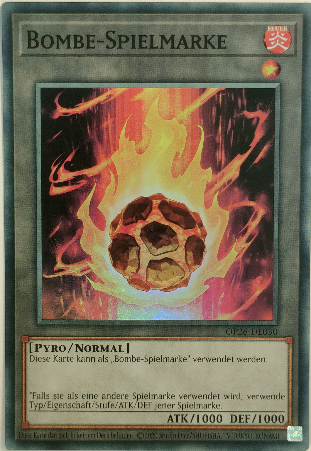 Bombe-Spielmarke - Super Rare