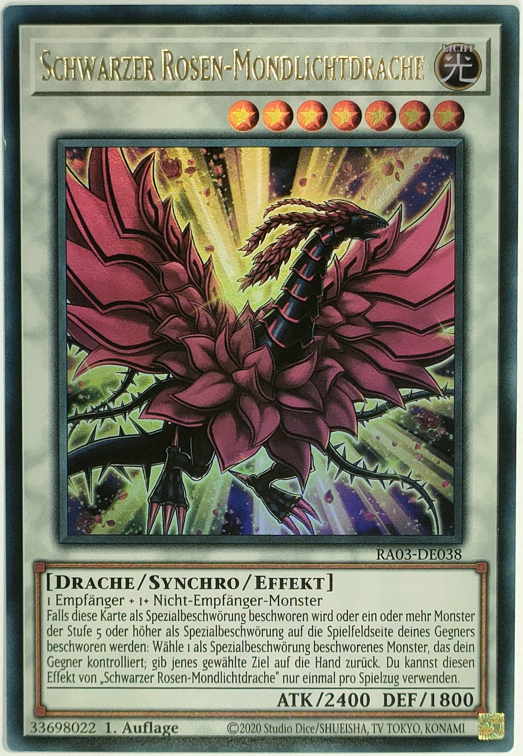 Schwarzer Rosen-Mondlichtdrache - Ultra Rare