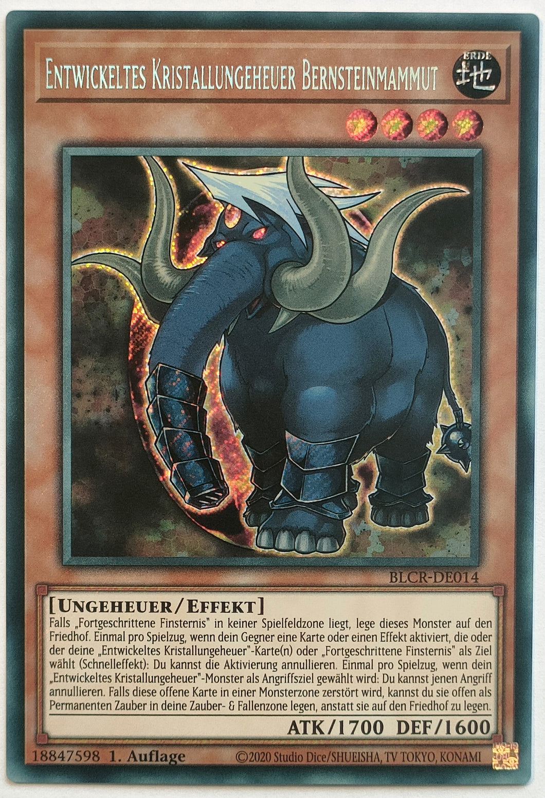 Entwickeltes Kristallungeheuer Bernsteinmammut - Secret Rare