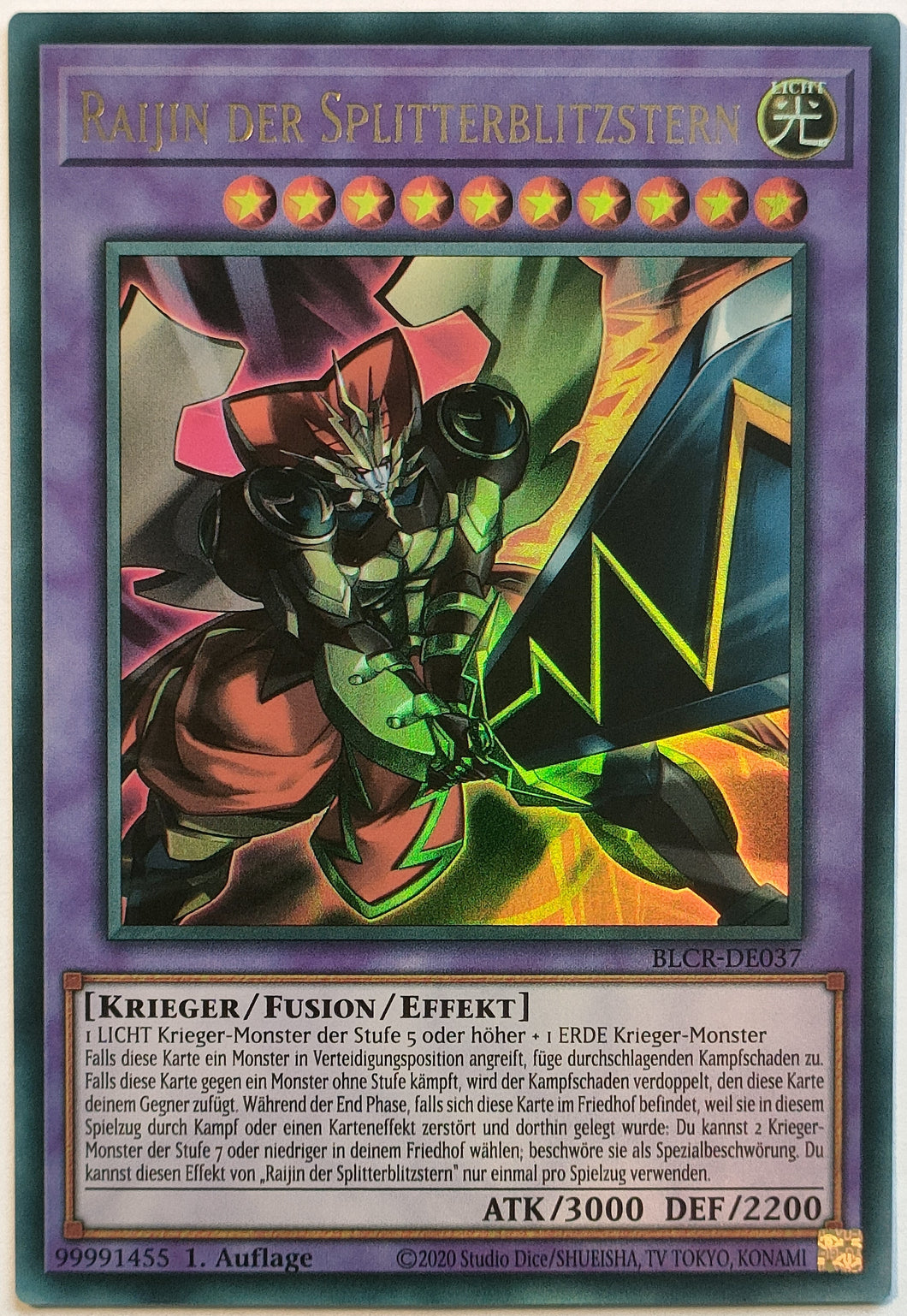 Raijin der Splitterblitzstern - Ultra Rare